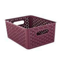 Megadeals Plastic Rectangular Basket Kitchen Storage Organiser 22 x 29 x 12 cm_0