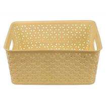 Megadeals Plastic Rectangular Basket Kitchen Storage Organiser 22 x 29 x 12 cm_0