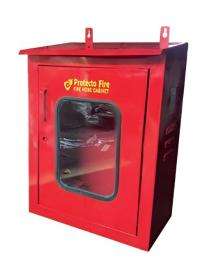 Protecto Fire Mild Steel Single Door Fire Hose Cabinet 450 x 600 x 250 mm 15 m_0