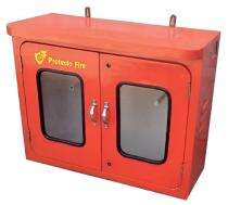 Protecto Fire FRP Double Door Fire Hose Cabinet 750 x 600 x 250 mm 15 m_0