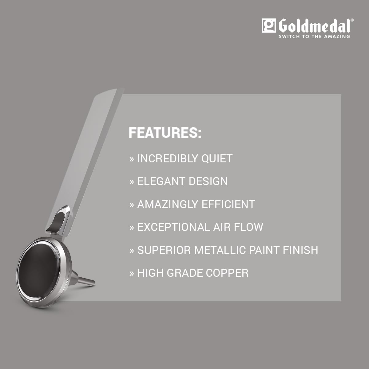 Goldmedal Senora 1200 mm 3 Blades 52 W Grey Goose Ceiling Fans_3