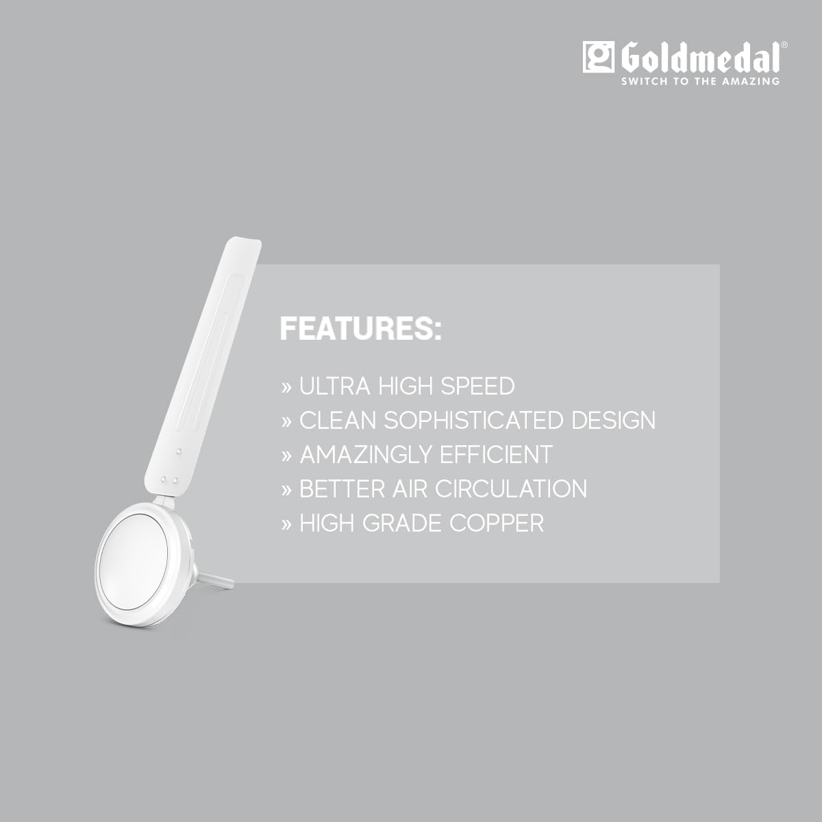 Goldmedal Volt 400 1200 mm 3 Blades 52 W White Ceiling Fans_3