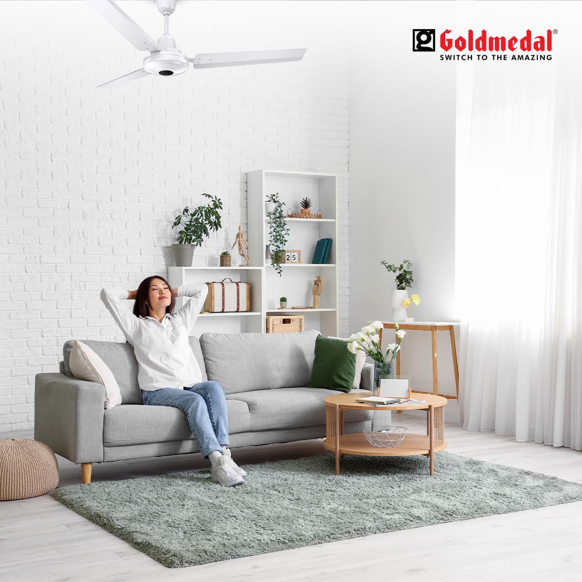 Goldmedal Geo Fox BLDC 1200 mm 3 Blades 35 W White Ceiling Fans_2