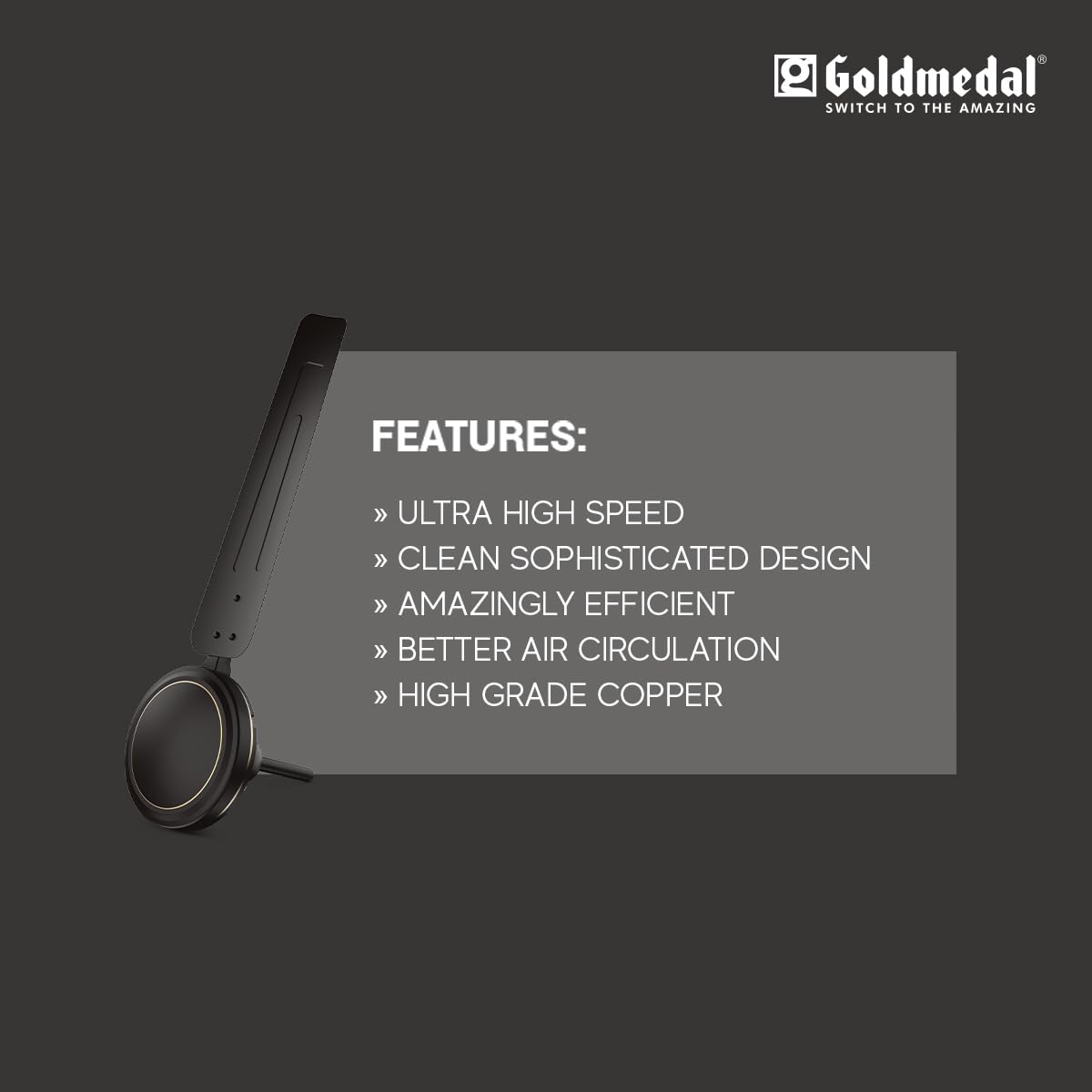 Goldmedal Volt 400 1200 mm 3 Blades 52 W Tangy Coffee Ceiling Fans_3