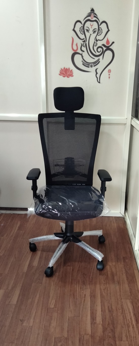 Rokith Revolving Black 985 x 635 x 605 mm Mesh Office Chairs_4