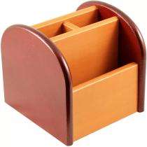 Wood Brown Holder Pen Stand_0