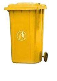 Wheeled Bins Yellow 120 L Plastic_0