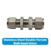 PIONEER 1/2 inch Stainless Steel Pipe Fitting Double Ferrule Bulkhead Union_0