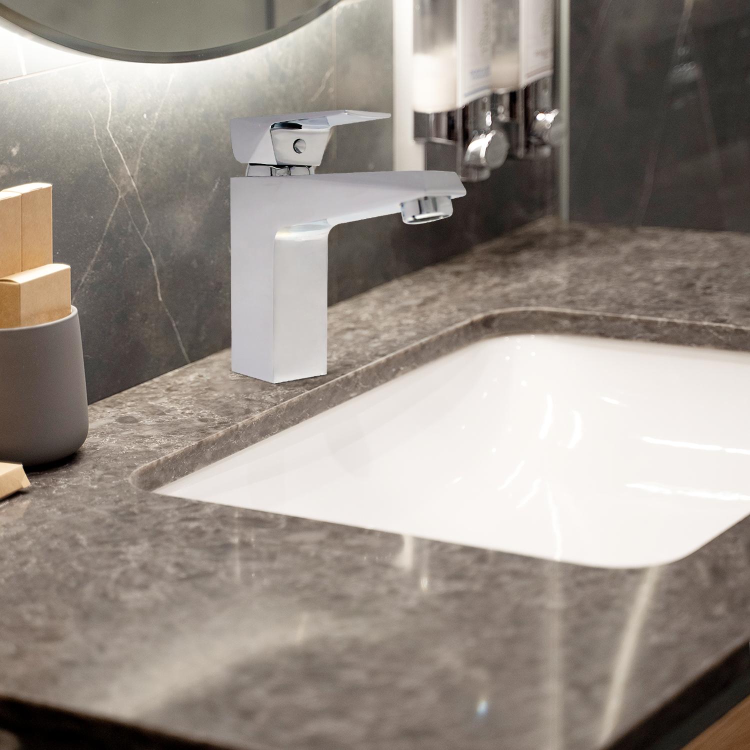 D&B Bathware Chrome Plated Basin Mixers Faucet ENIGMA-SHORT BOY_4