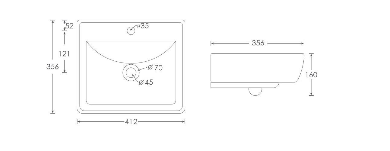 Simpolo Wash Basin CARO Wall Mounted_1