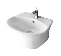 Simpolo Wash Basin NEO Integrated Half Pedestal_0
