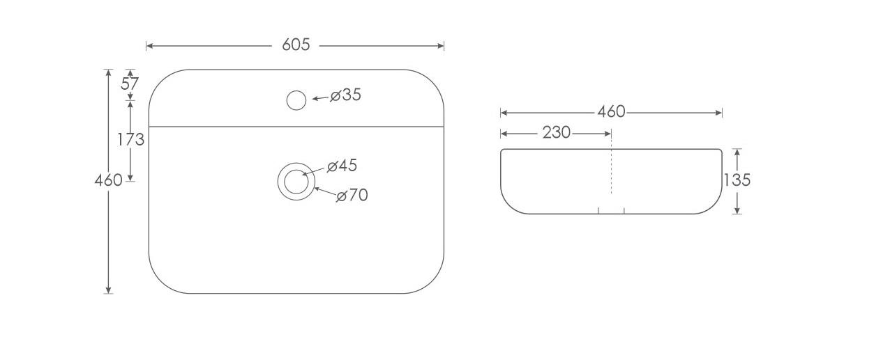 Simpolo Wash Basin LEONE Table Top_1