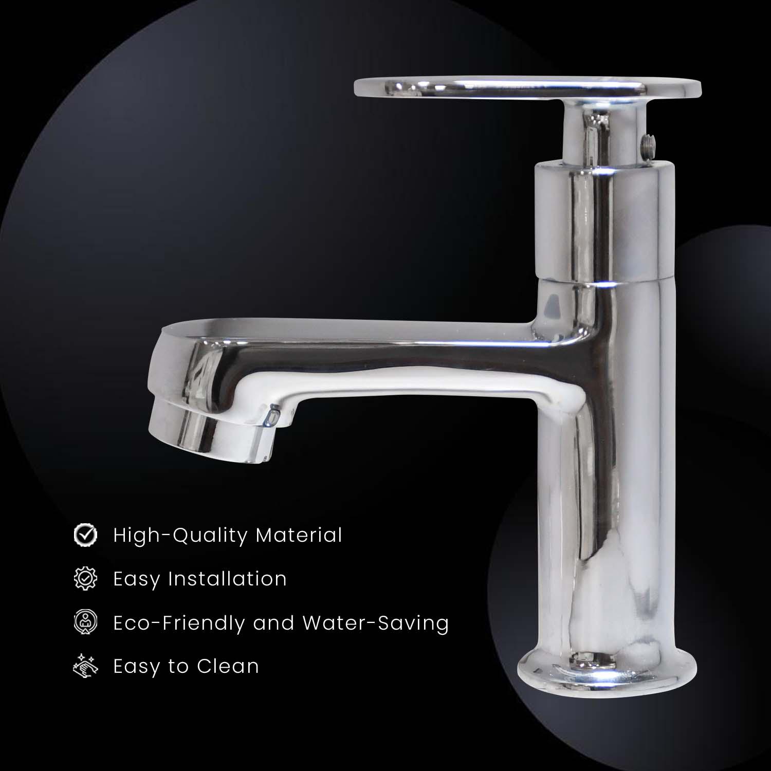 D&B Bathware Chrome Plated Pillar Cocks Faucet OLIVIA-3104_3