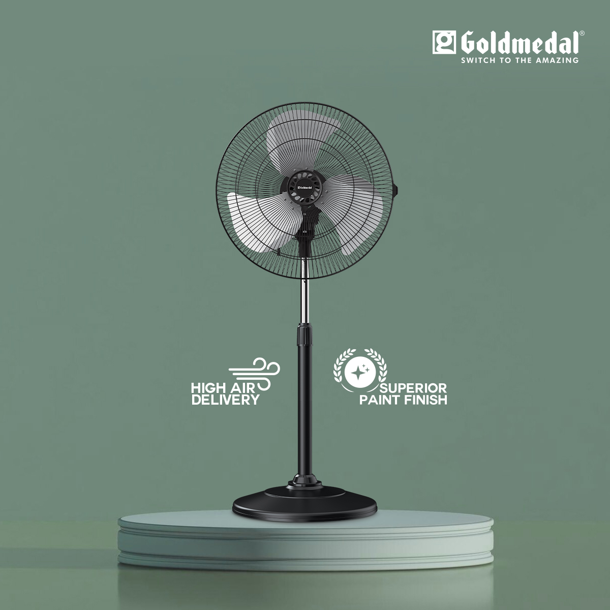 Goldmedal G-Express 450 mm Black Pedestal Fan_4