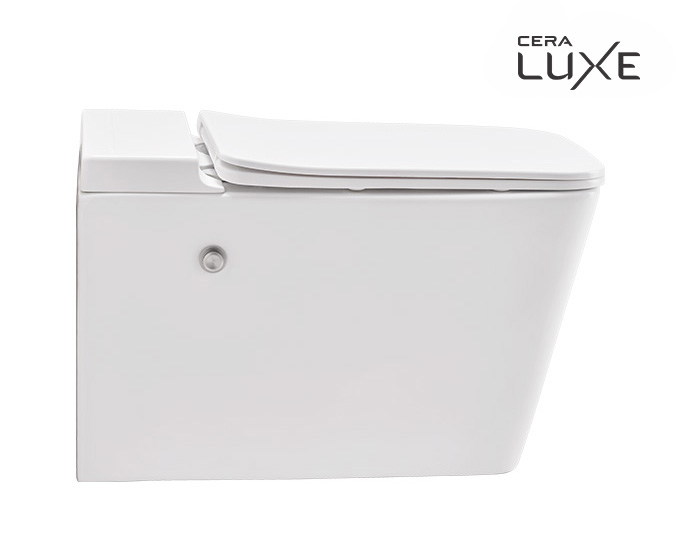 CERA EWC with Seat Cover and Flush CRIOS SQUARE TANKLESS Wall Hung_1