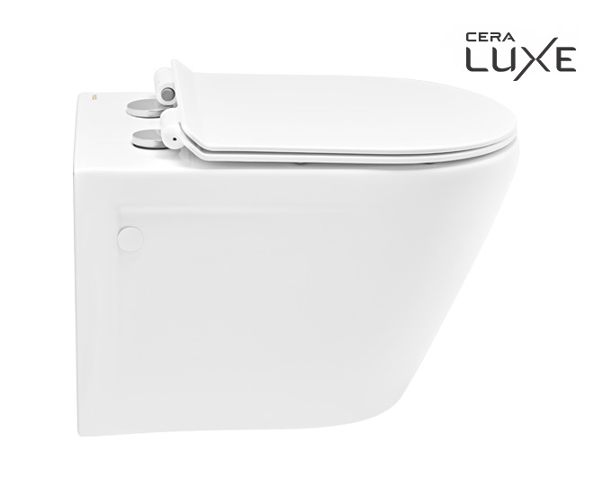 CERA EWC with Seat Cover and Flush CAMEL RIMLESS Wall Hung_1