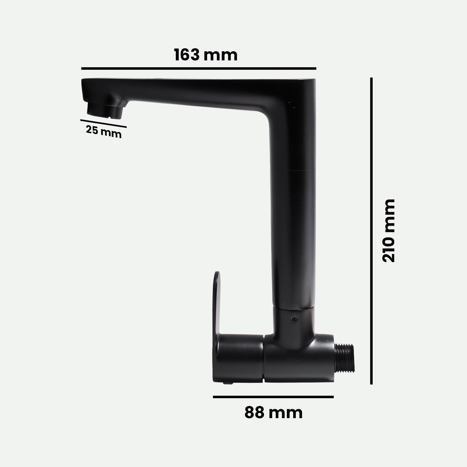 D&B Bathware Matt Sink Cocks Faucet IVANO-3411-BLACK_1