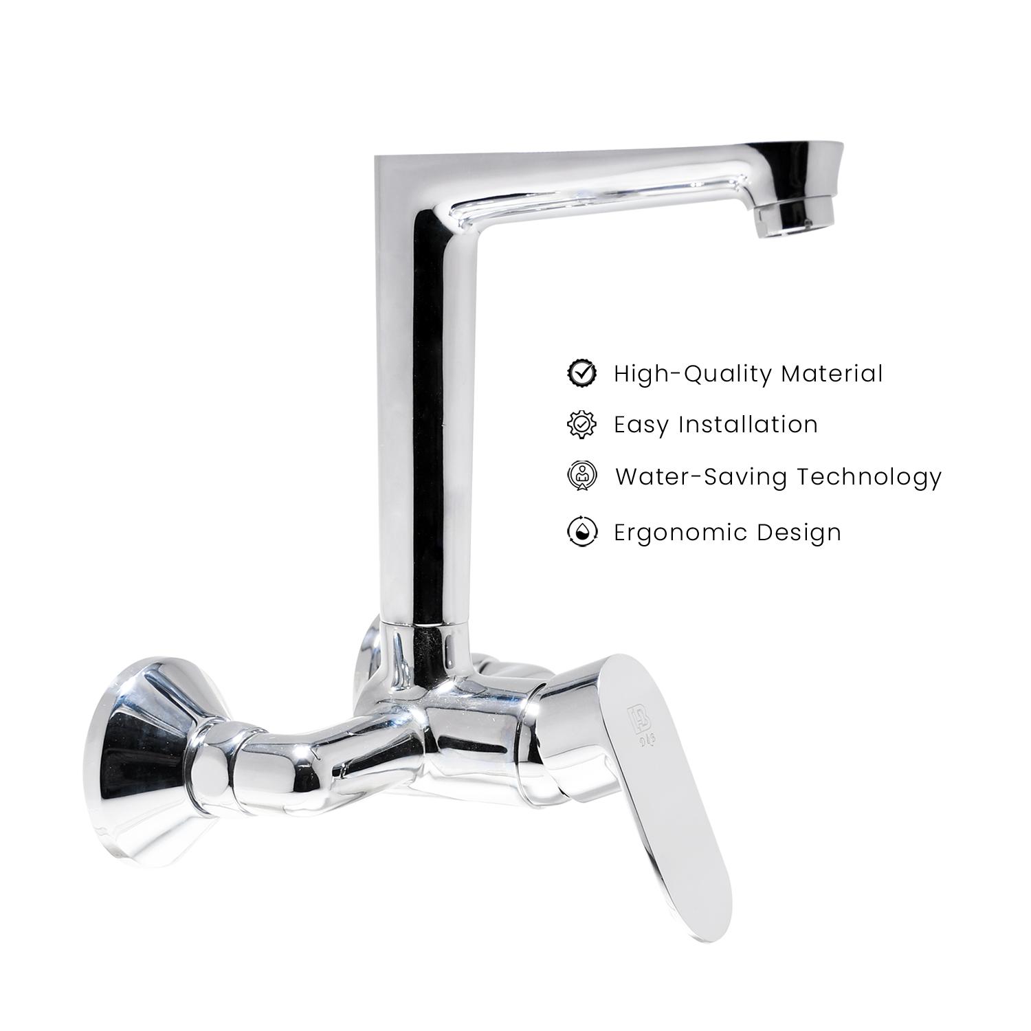 D&B Bathware Chrome Plated Sink Mixer Faucet IVANO-3408_1