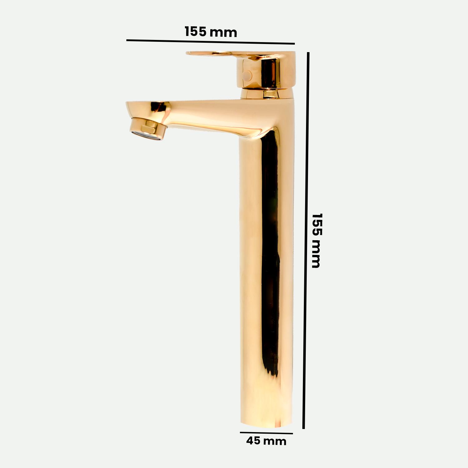 D&B Bathware Polished Basin Mixer Faucet IVANO-3418-GOLD_1