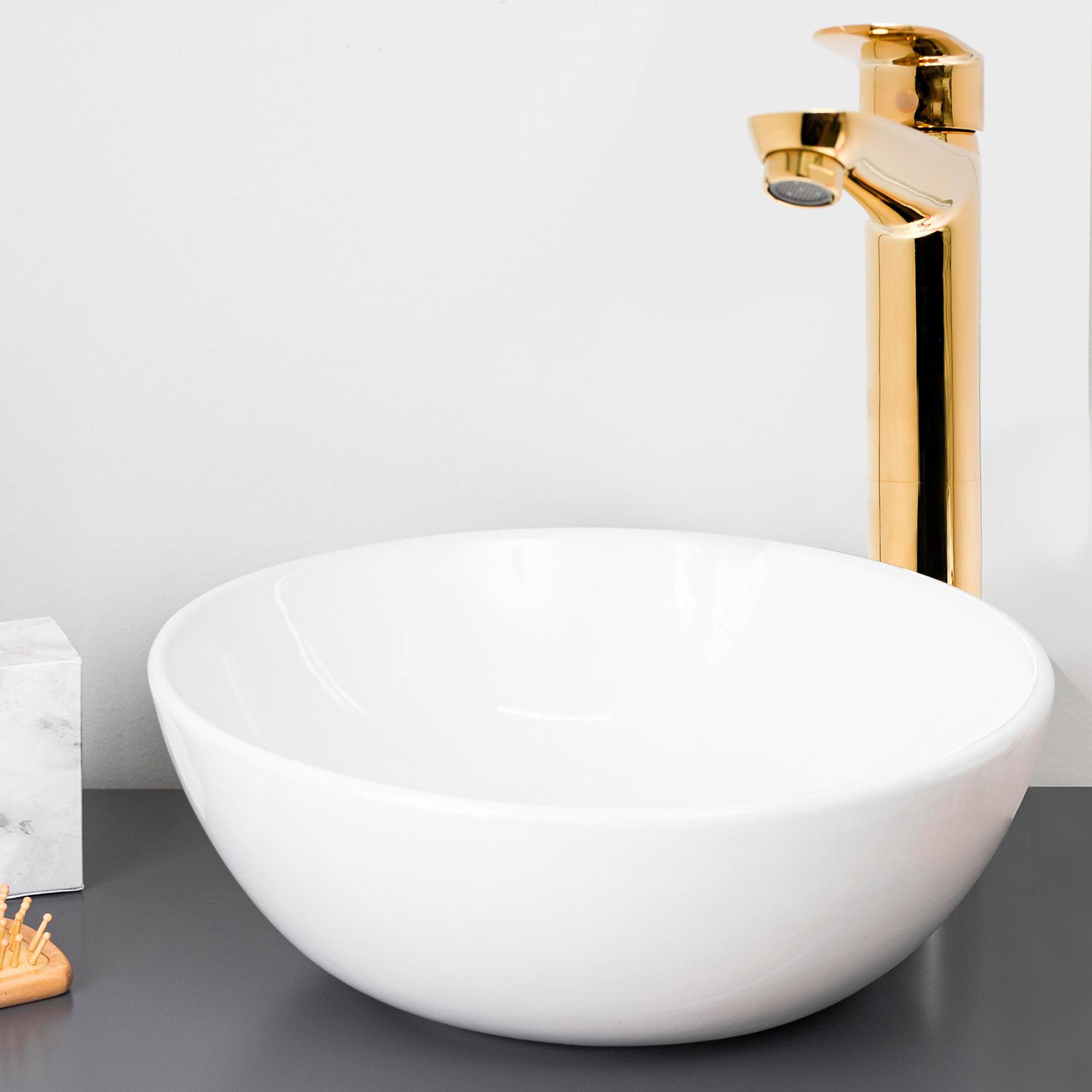 D&B Bathware Polished Basin Mixer Faucet IVANO-3418-GOLD_4