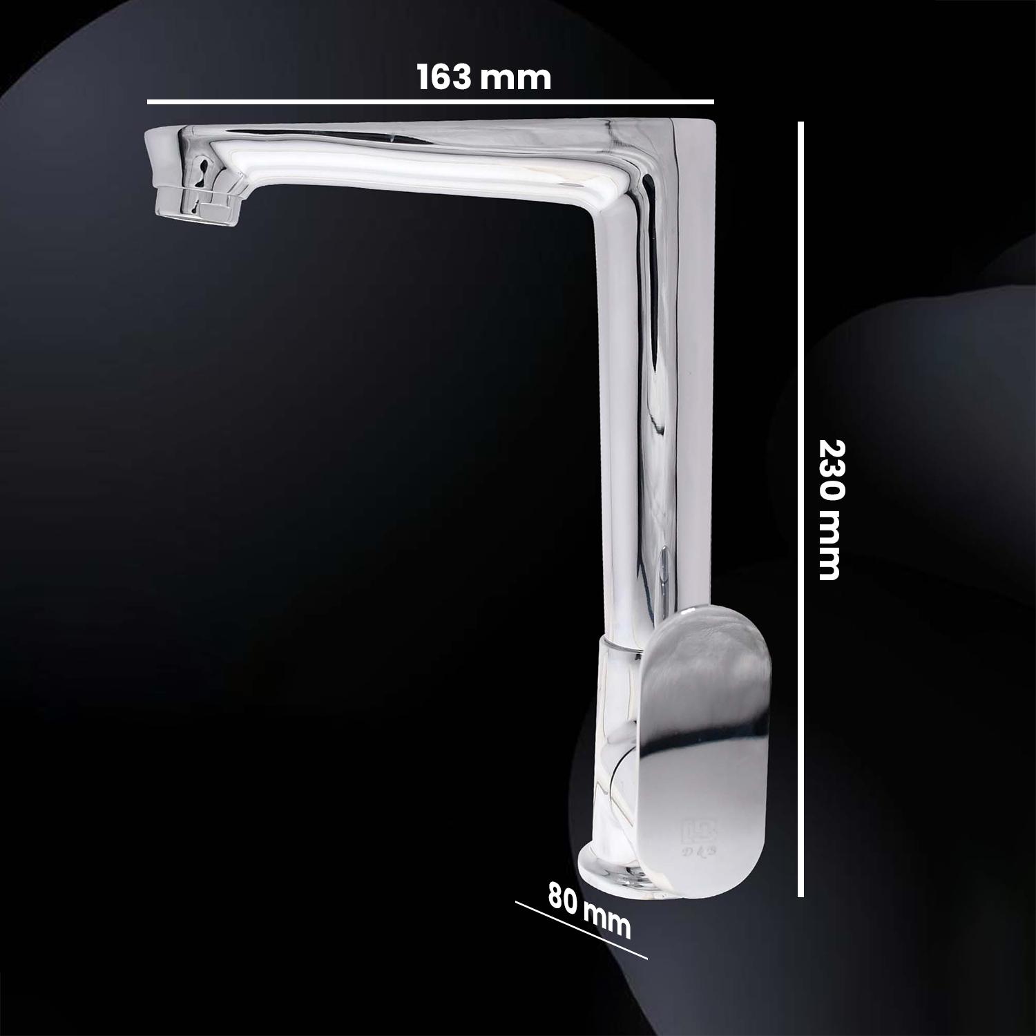 D&B Bathware Matt Swan Neck Faucet IVANO-3412-BLACK_1