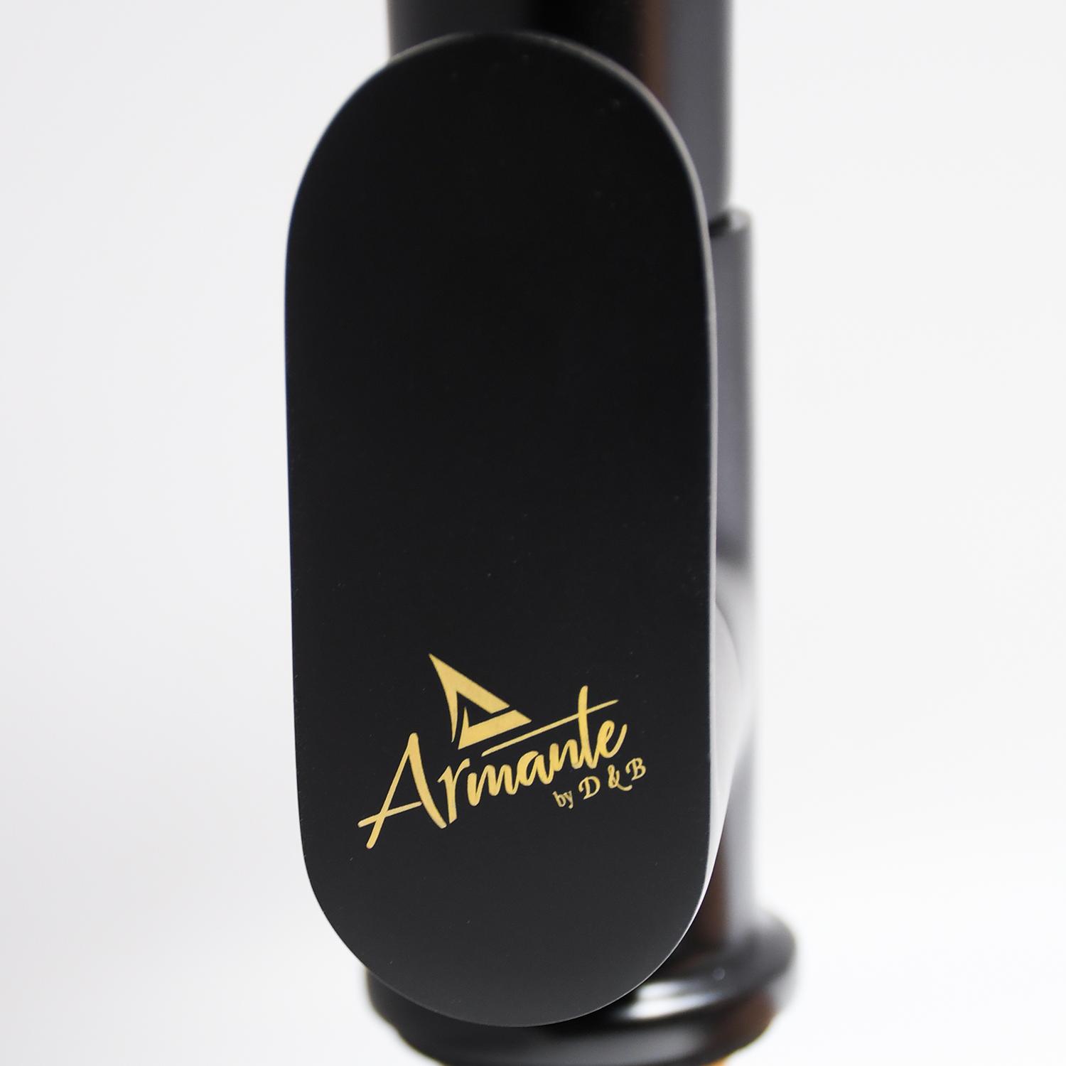 D&B Bathware Matt Swan Neck Faucet IVANO-3412-BLACK_2