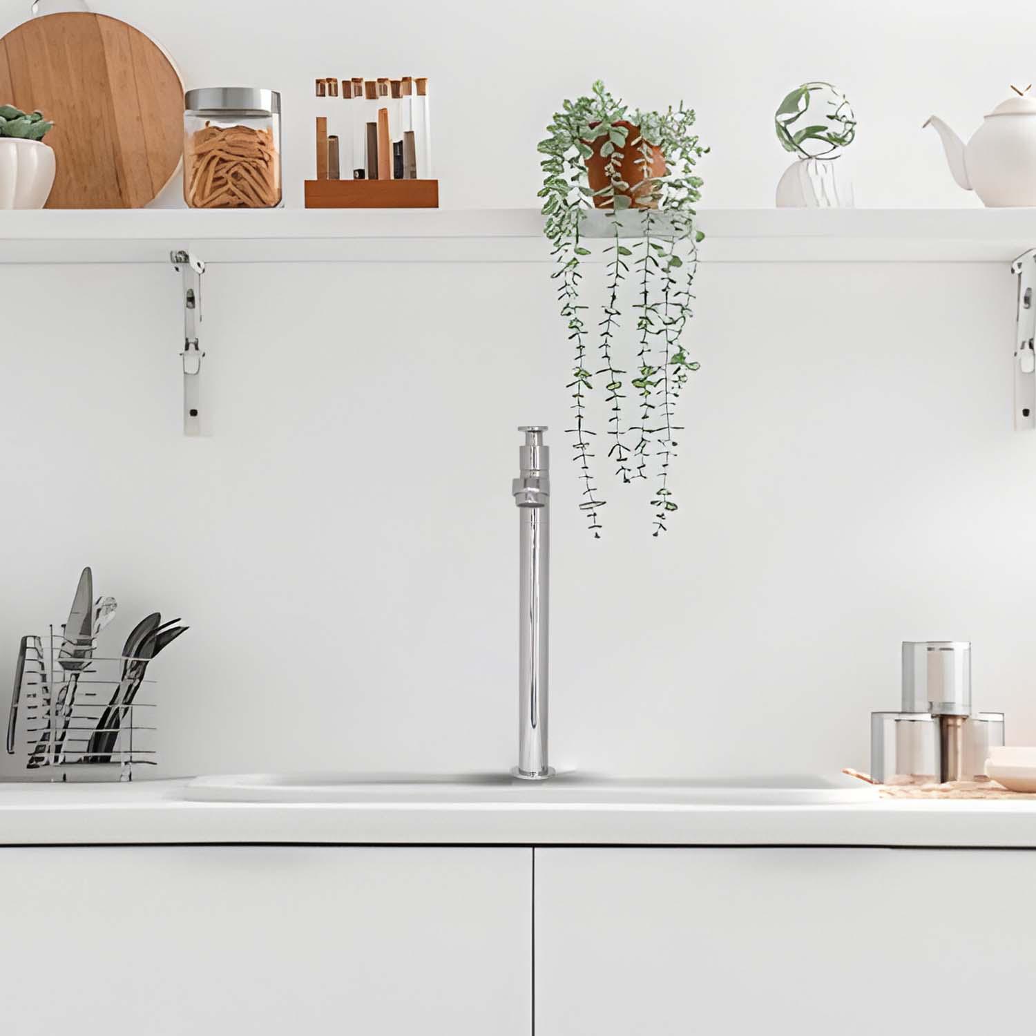 D&B Bathware Chrome Plated Pillar Cocks Faucet OLIVIA-3105_2