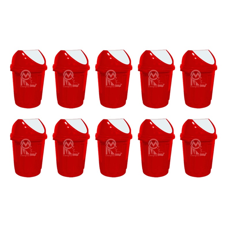 Supreme Swing Lid Bins Red 40 L Plastic_2