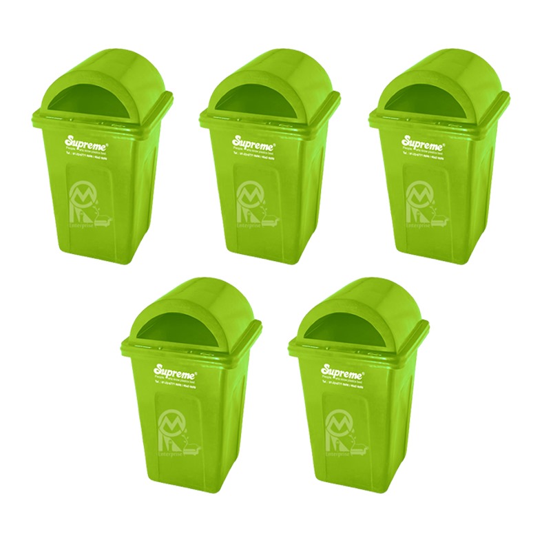 Supreme Free Stand Bins Green 80 L Plastic_2