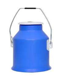 Plastic 15 L Cylindrical Blue Milk Cans_0