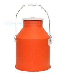 Plastic 15 L Cylindrical Orange Milk Cans_0