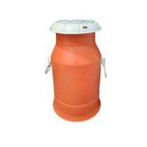 Plastic 30 L Cylindrical Orange Milk Cans_0