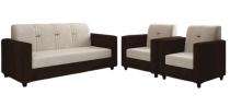 AS Foam 4 Seater Brown and White Sofa Set_0