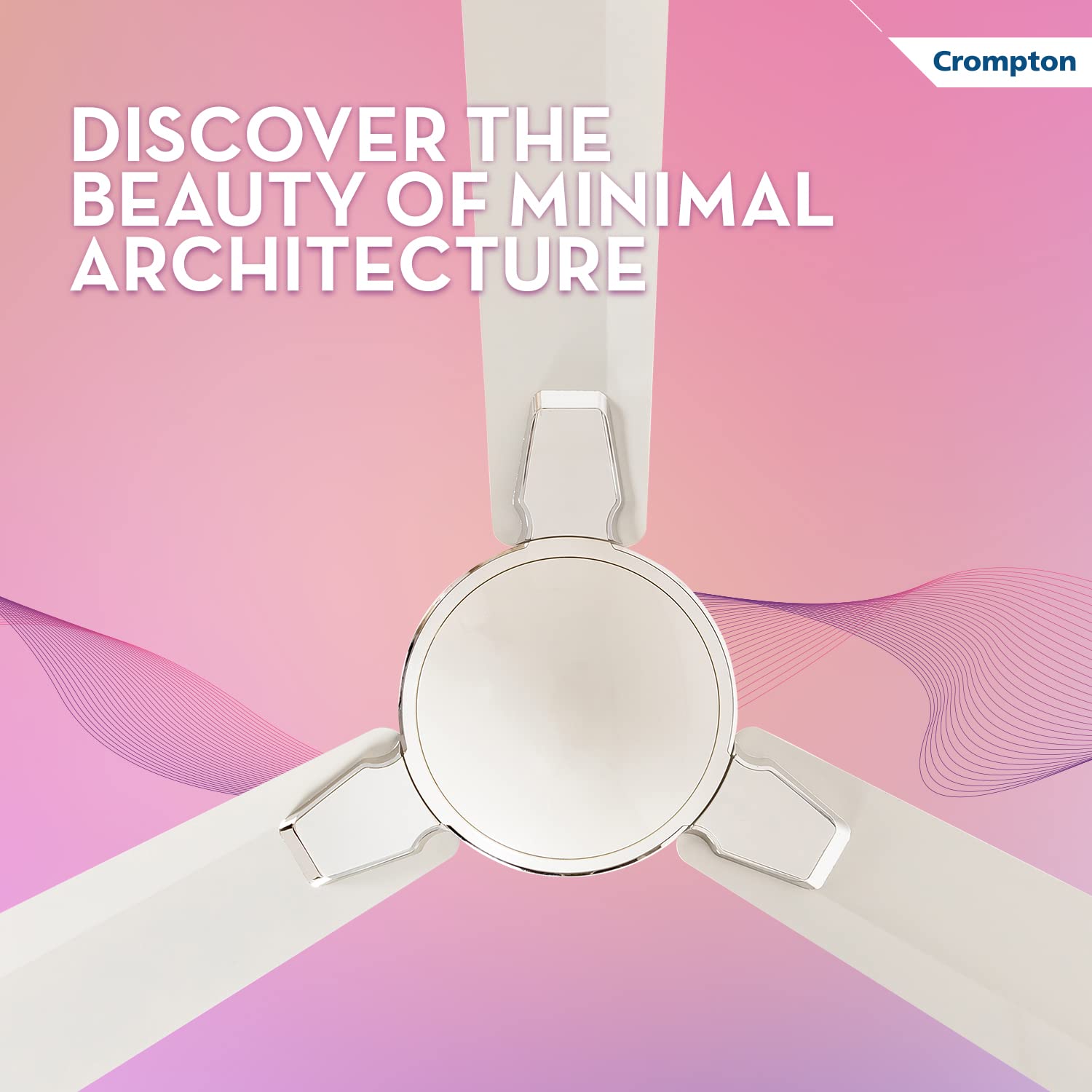 Crompton Aura 2 Prime Antidust 1200 mm 3 Blades 55 W Pearl White Chrome Ceiling Fans_2