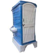 Nageshwari FRP 7 ft Portable Toilet Cabin Blue and White_0