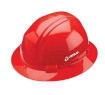 Venus High Density Polyethylene Red Air Ventilated Safety Helmets H-6000_0