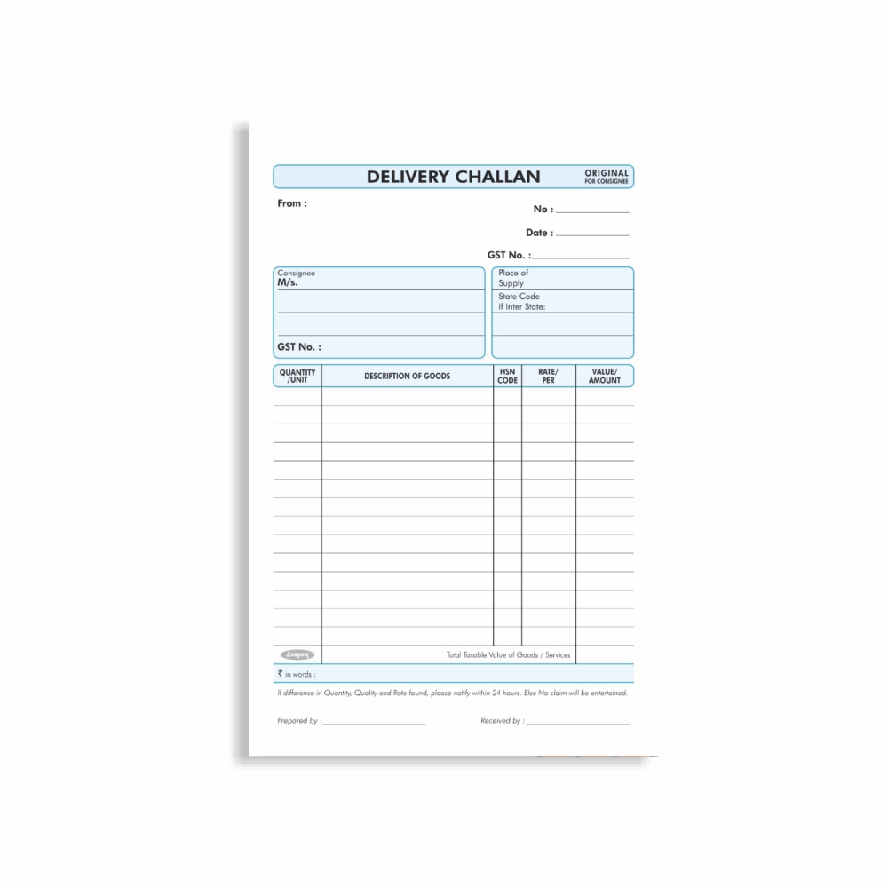 Delivery Challan Book A4 50 White_0