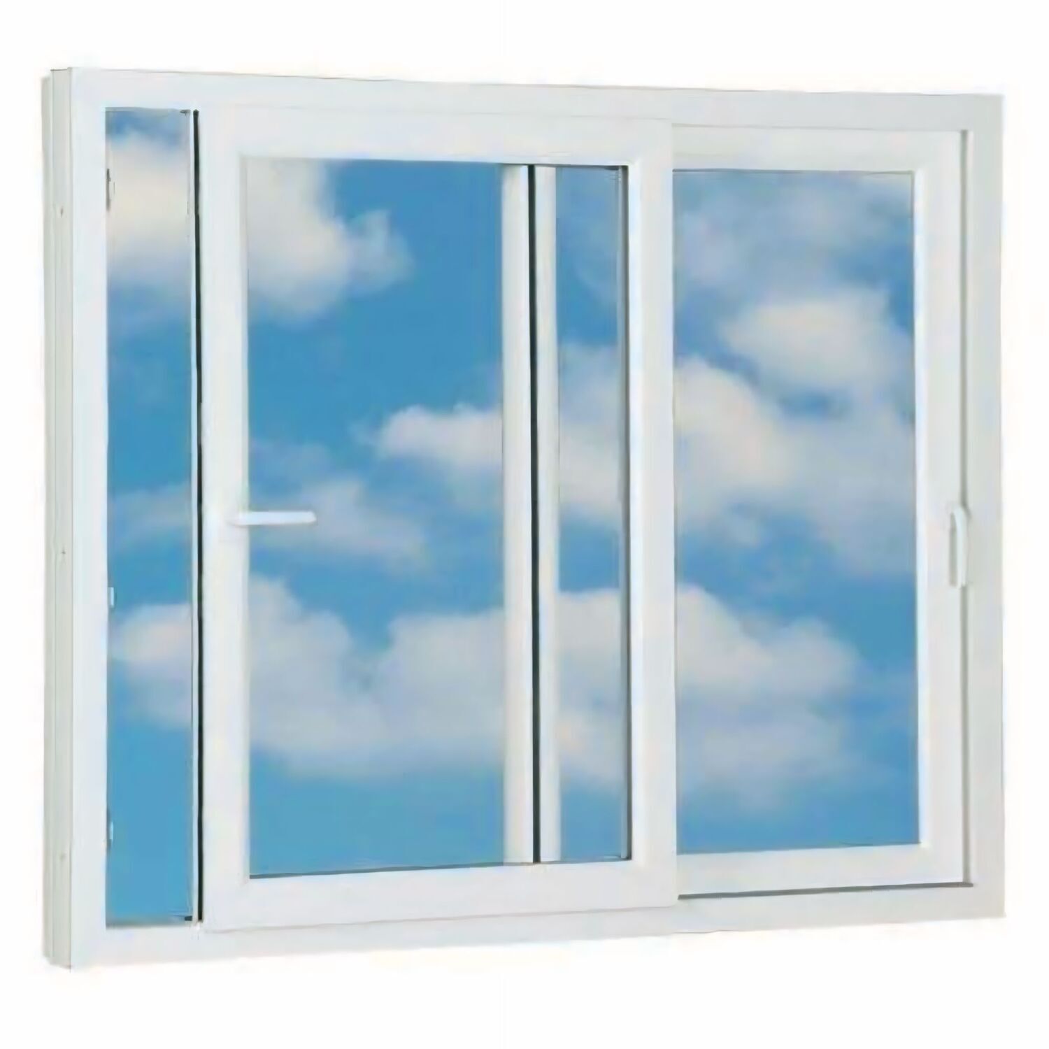 NCL VEKA Sliding 2 Track 2 Panel White uPVC Window 20 ft_1