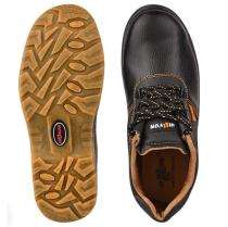 Hillson Workout Synthetic Leather Steel Toe Safety Shoes Black_0
