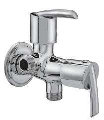 Silver Shine Chrome Plated 2 Way Angle Cock Faucet SSN-6110_0