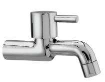 Silver Shine Chrome Plated Bib Cock Long Body with Flange Faucet SSG-5103_0