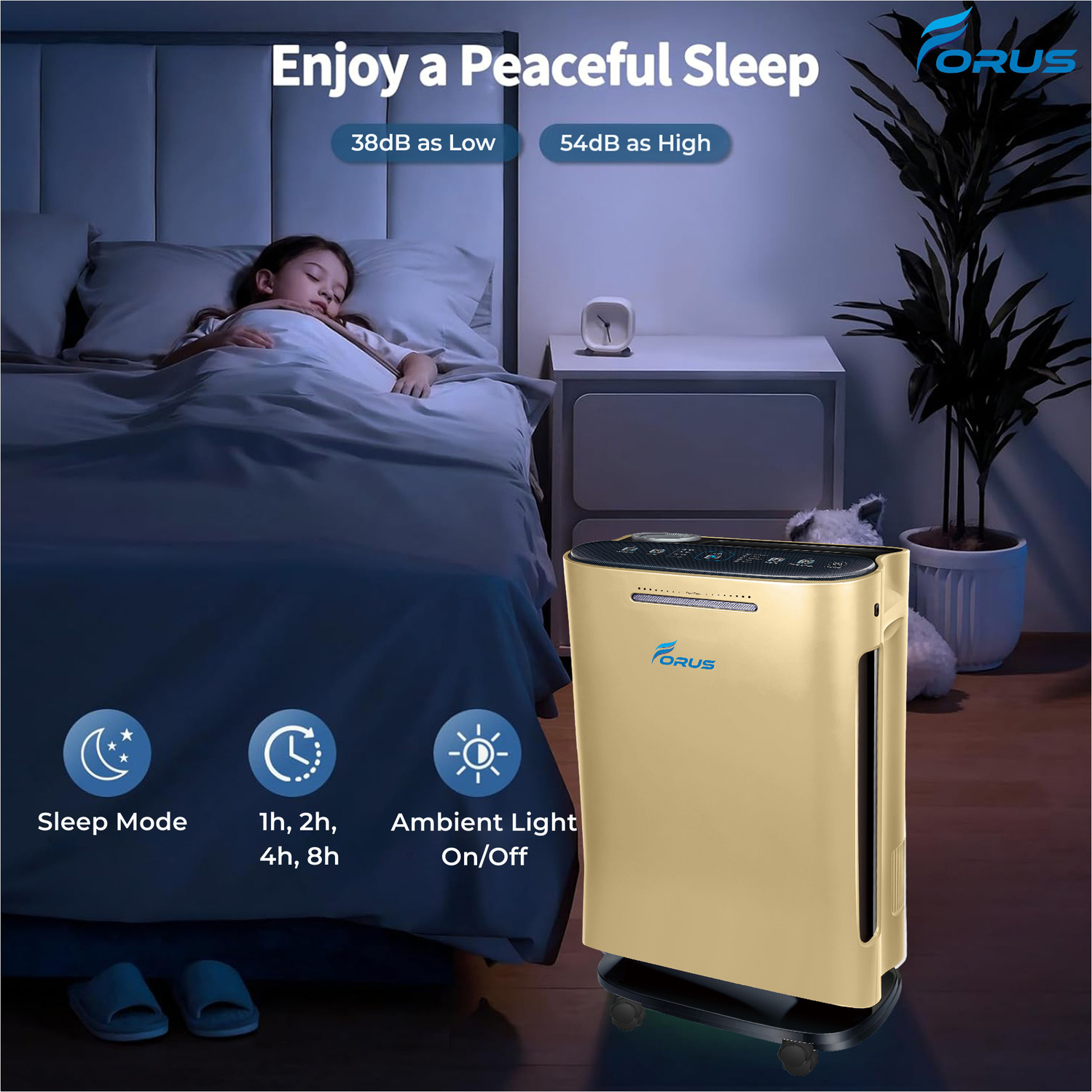 FORUS HepaAirPurifierCAP-41_Remote HEPA 5 Gold Air Purifier_2