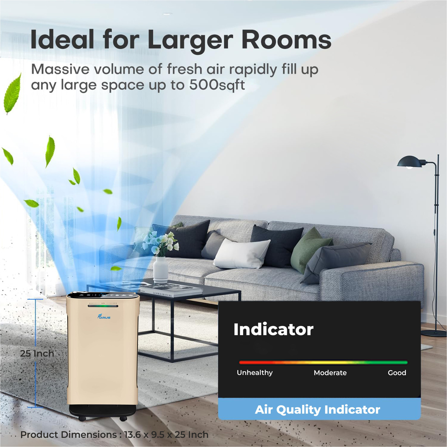 FORUS HepaAirPurifierCAP-41_Remote HEPA 5 Gold Air Purifier_3