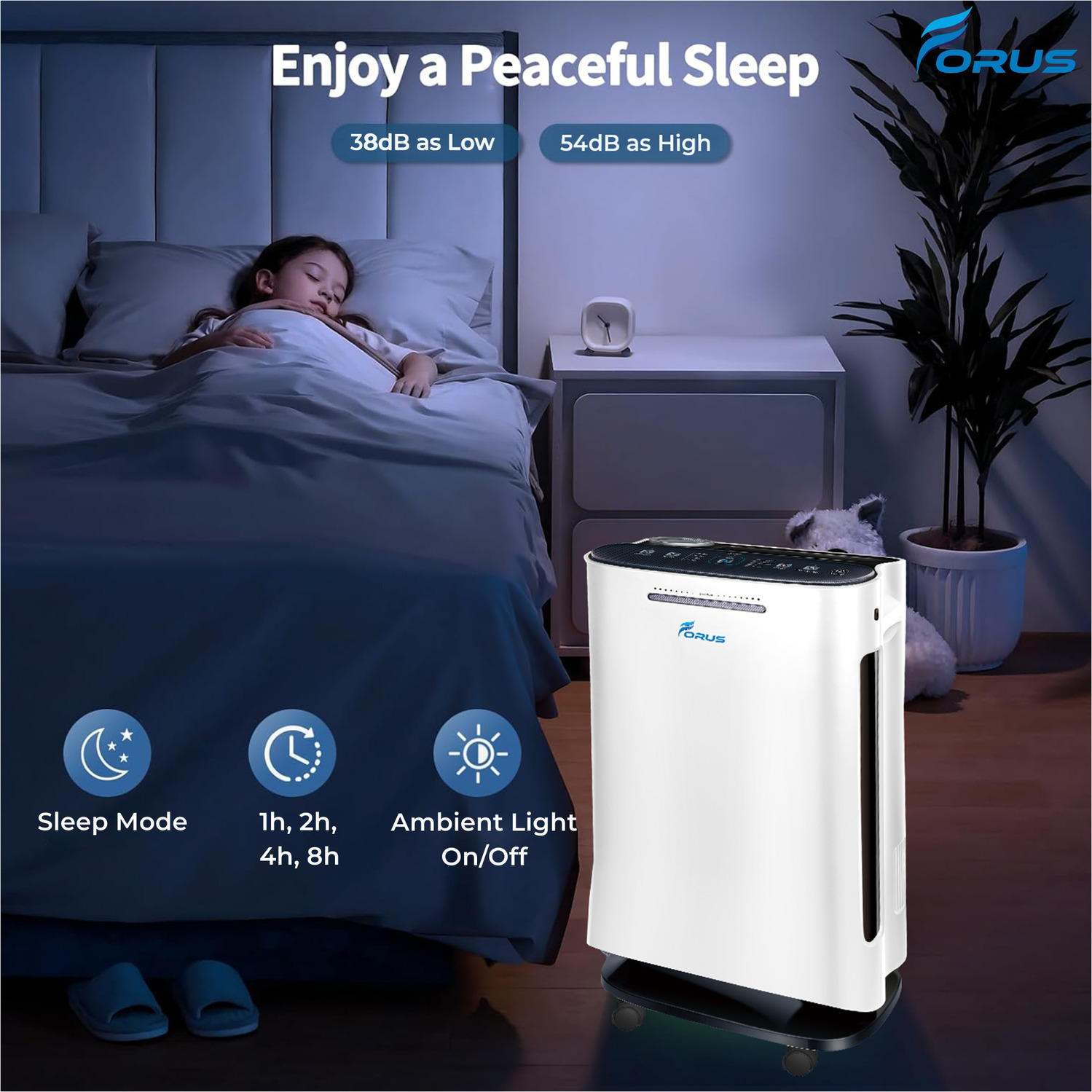 FORUS HepaAirPurifierCAP-41_Remote HEPA 5 White Air Purifier_3