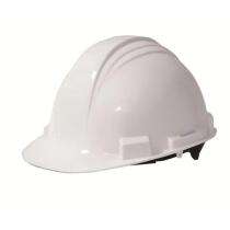 HDPE White Air Ventilated Safety Helmets_0