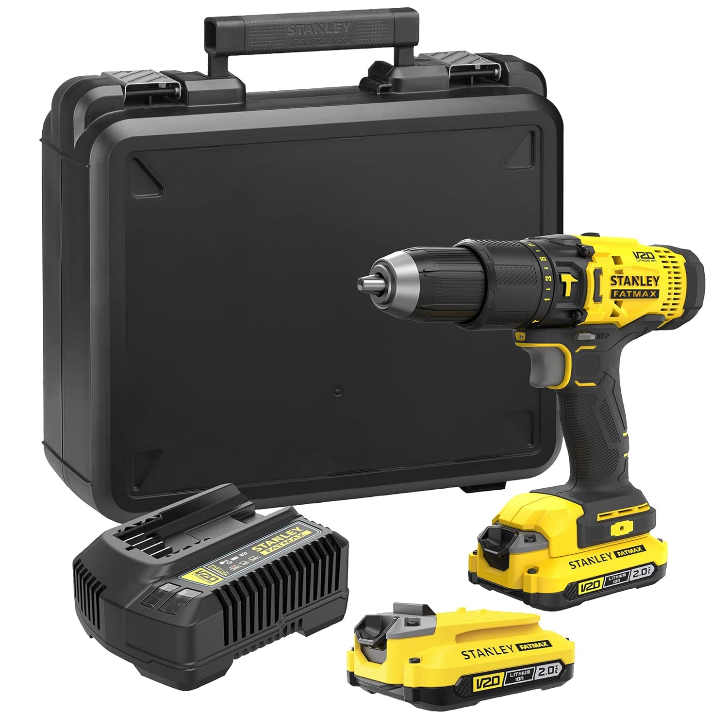 STANLEY 13 mm Cordless Rotary Hammer Drill SCD711D2K 20 V_1