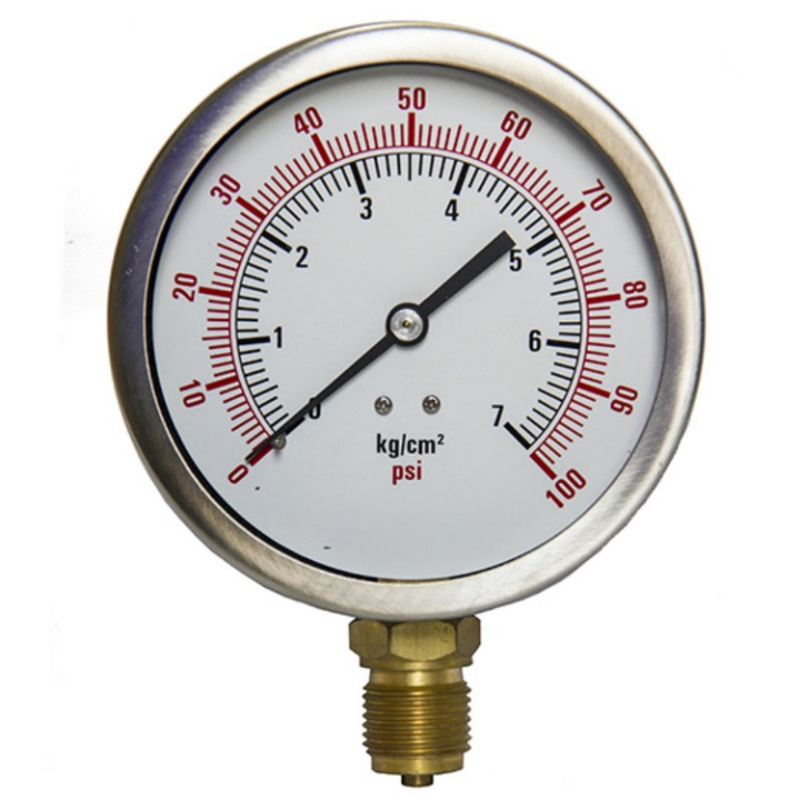 JH 25 bar Glycerin Pressure Gauge 100 mm_0
