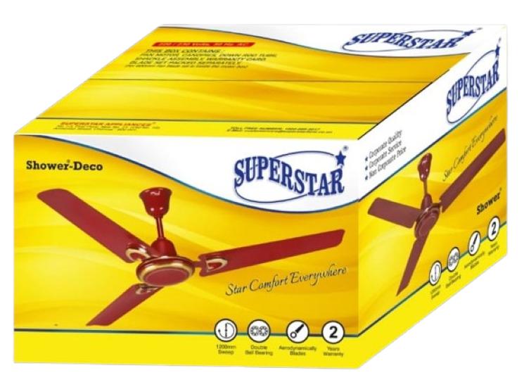 SUPERSTAR Regular 1200 mm 3 Blades 50 W Brown Ceiling Fans_2