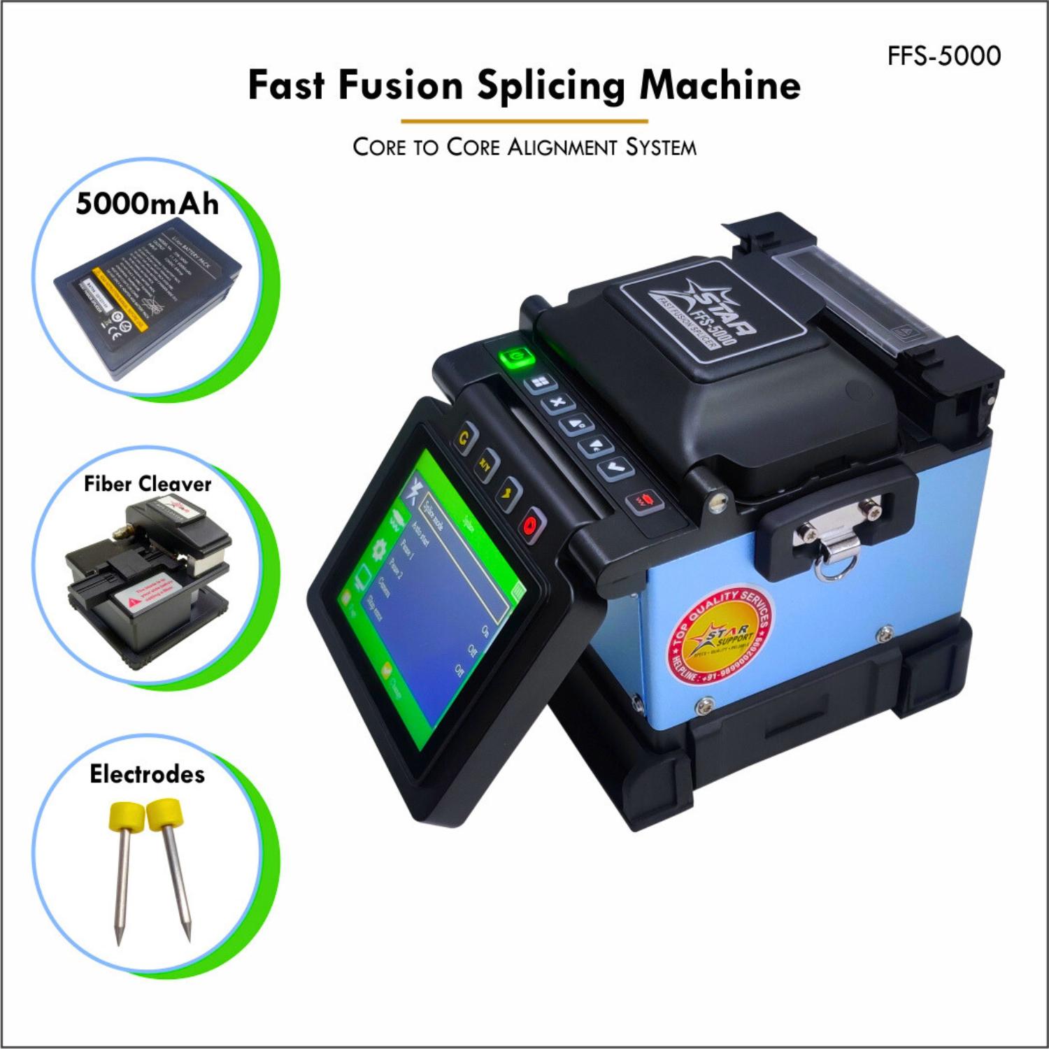 STAR FFTx Splicer FFS-5000 High Precision Core Alignment Fusion Splicer for Fiber Optic_3