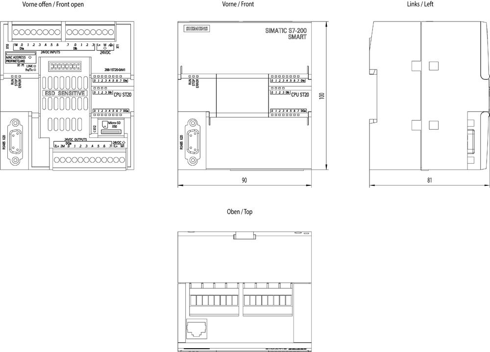 SIEMENS Programmable Logic Controller 6ES72881ST200AA1 24 V_1